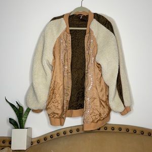 FREE PEOPLE REVERSIBLE BOMBER JACKET